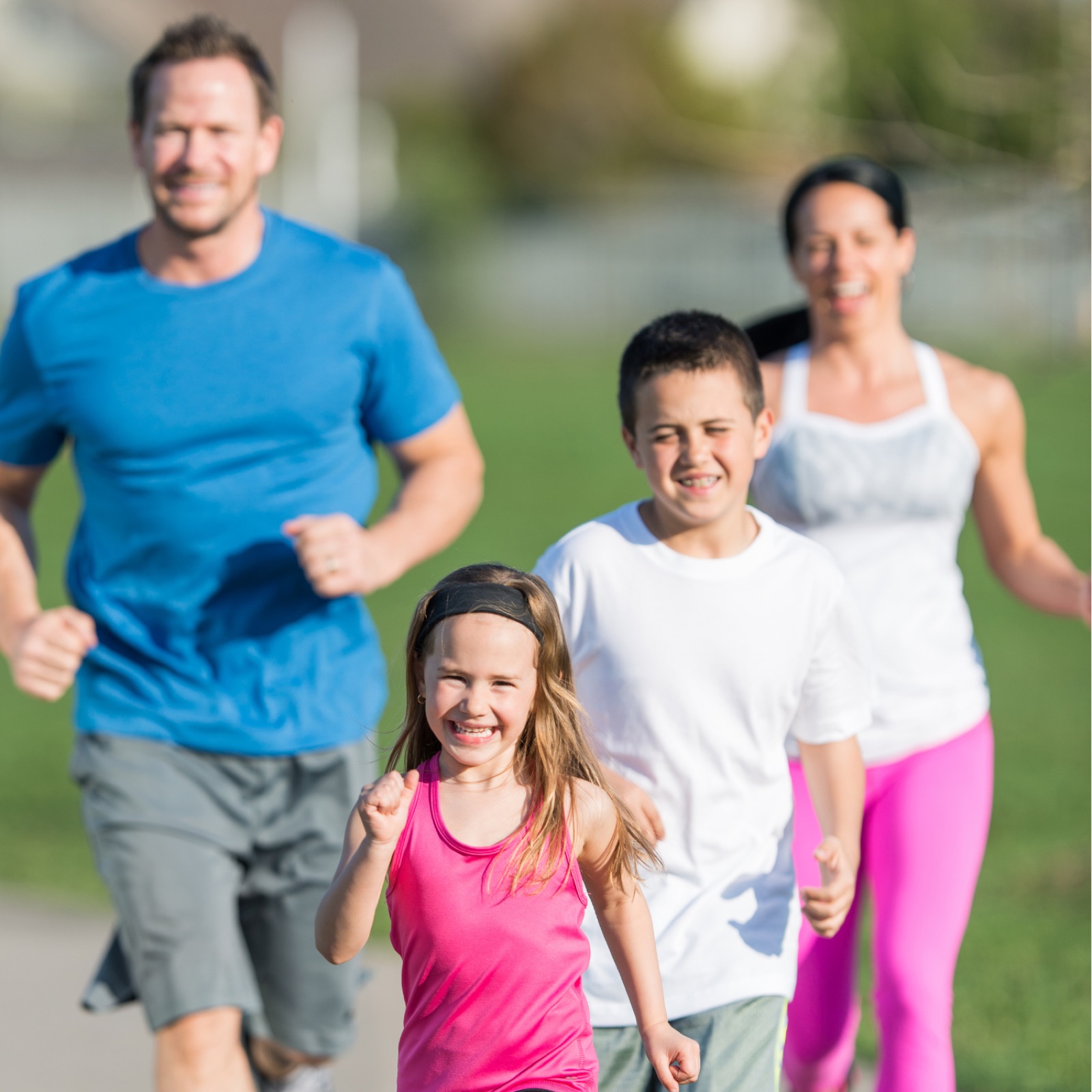 An active family walking outdoors together, everyday health supported by dietitian and nutrition services in Brisbane